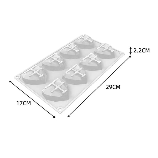 Moule coeur individuel – Plaque blanche 8 mini-cœurs en silicone