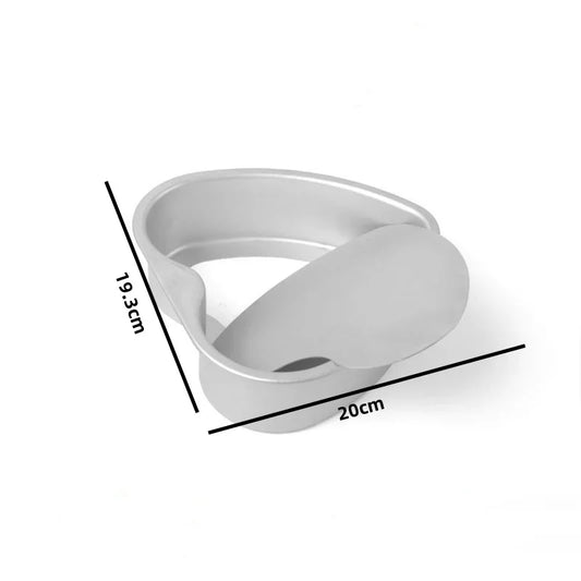 Moule en cœur 20 cm avec fond amovible – Aluminium professionnel