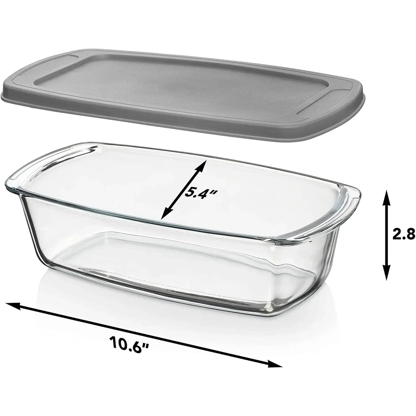 Moule à cake en verre avec couvercle – Résistant four & micro-ondes