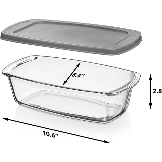 Moule à cake en verre avec couvercle – Résistant four & micro-ondes
