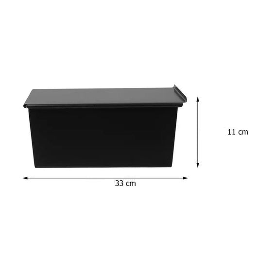 Moule à cake avec couvercle 33 cm – Acier carbone noir pour pain de mie