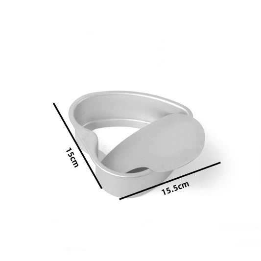 Moule coeur 15 cm en aluminium – Fond amovible pour pâtisserie